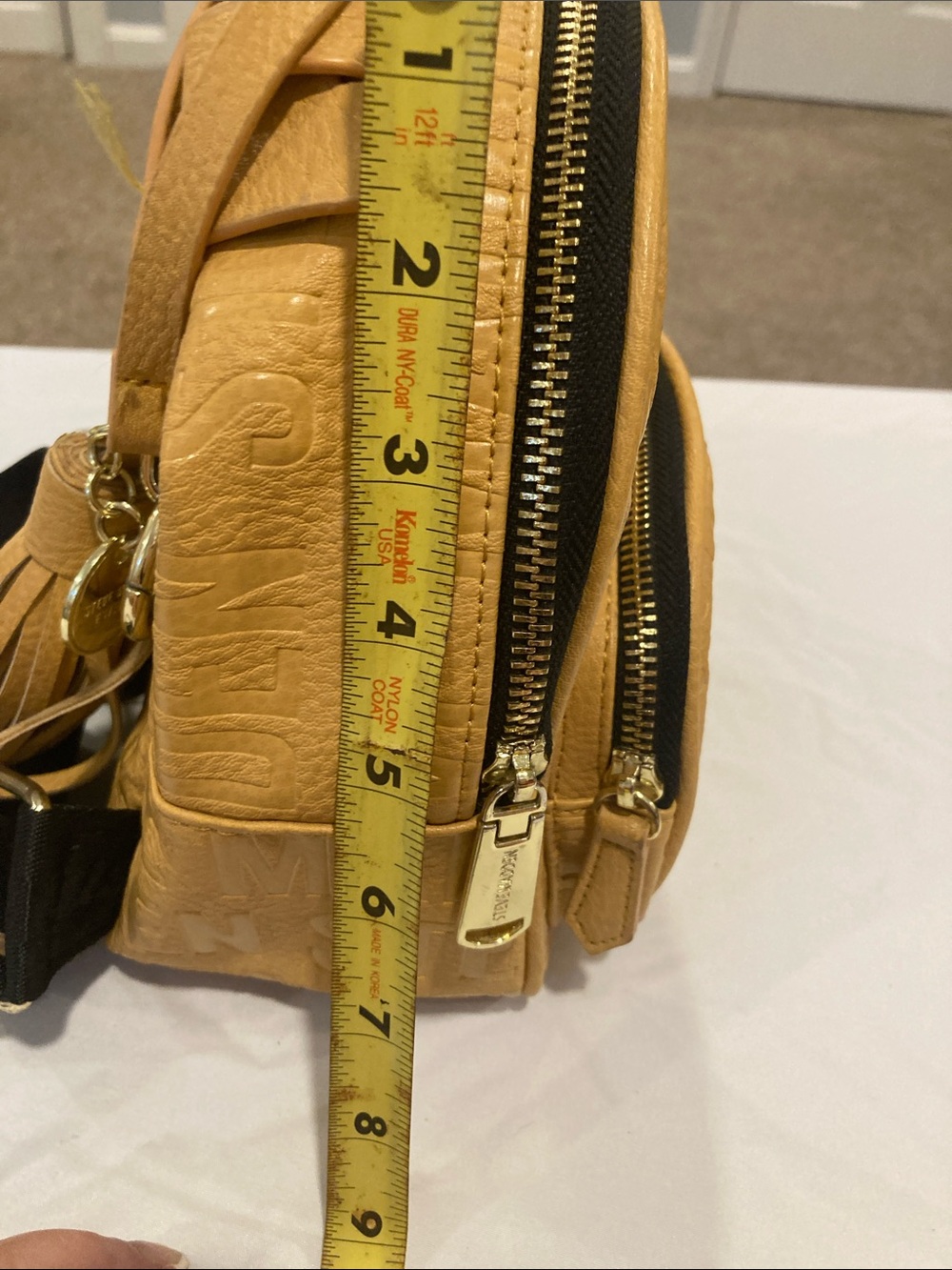 Steve Madden Yellow Embossed Mini Backpack - Picture 7 of 7